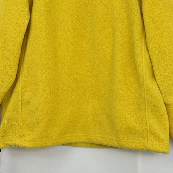 Old Navy vintage y2K Yellow Fleece 1/4 Zip Pullover Sweater Size L - Picture 14 of 16
